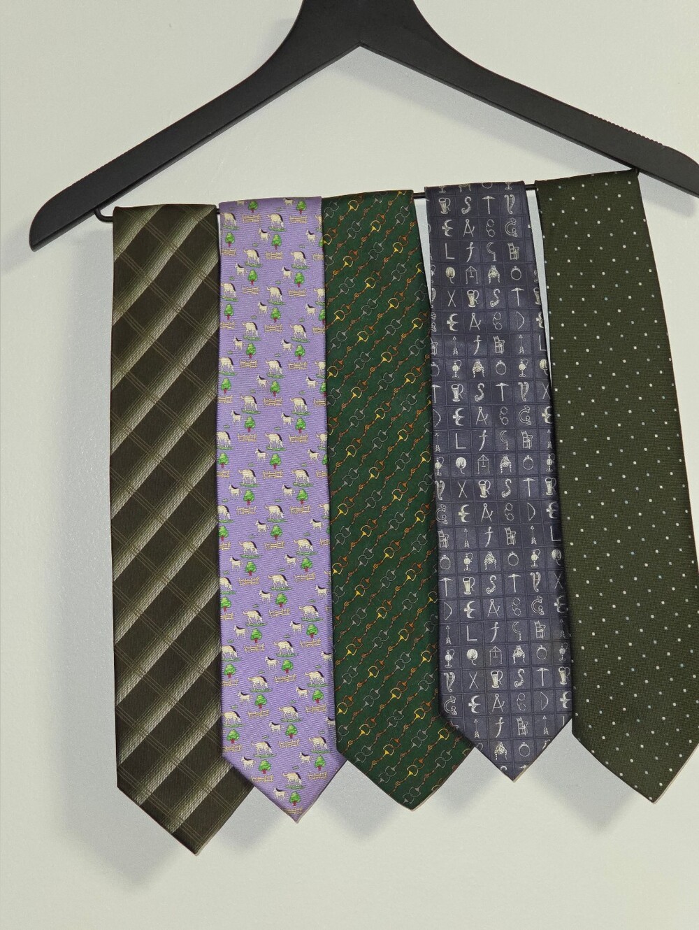Fendi,Kangol & Other Brands Men's Silk Ties Lot Of 5